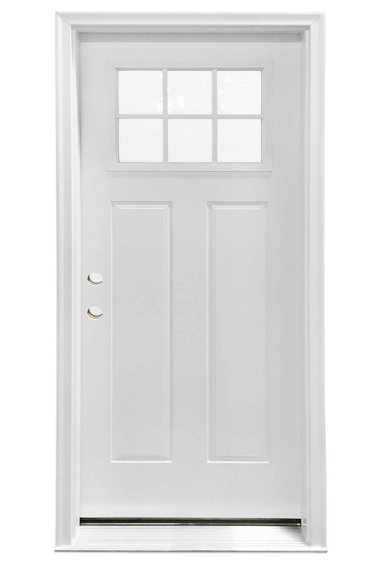 2000 #5D4B40 New Concept Exterior Doors Pre Hung Steel Craftsman Collection White pic Pre Hung Exterior Doors 44511330